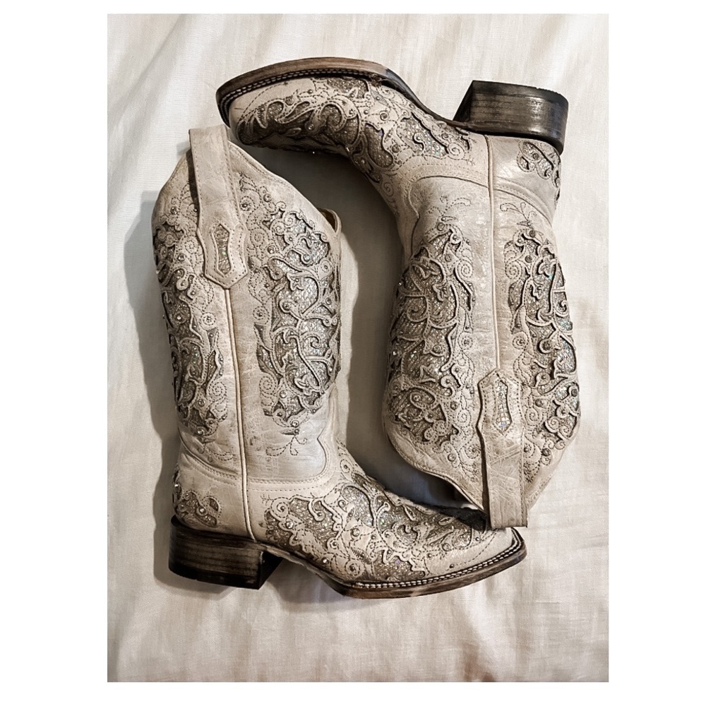 Corral Glitter Inlay Square Toe
